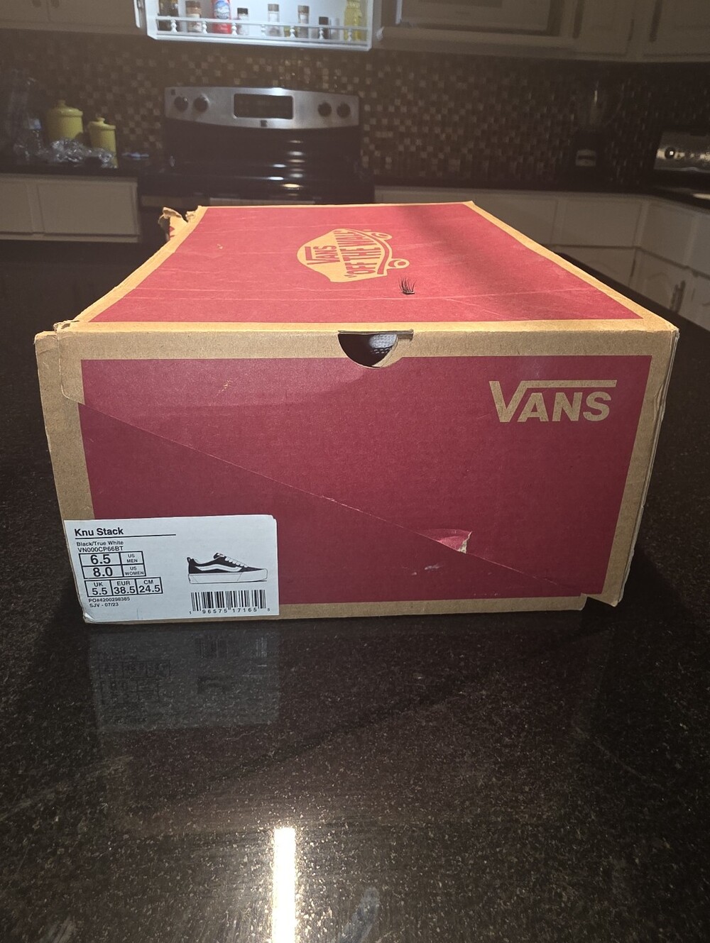 Vans Knu Skool Shoe - Black with Sepia Rose Pink - Picture 7 of 7